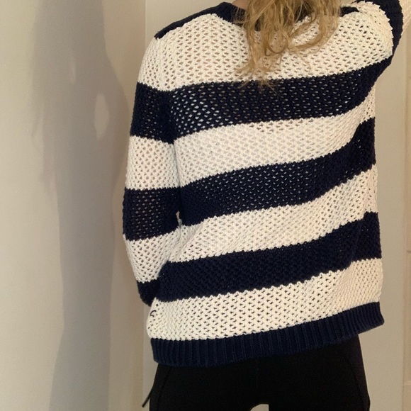 JOE FRESH - Navy & White Stripe Knit Sweater - Picture 2 of 2